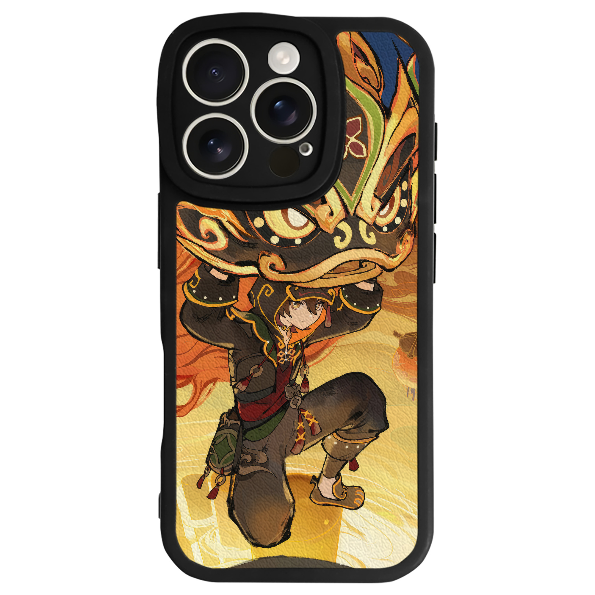 げんし神 genshin 【iPhone 16シリーズ対応】シリコンスマホケース（レザー調） 材質：シリコン